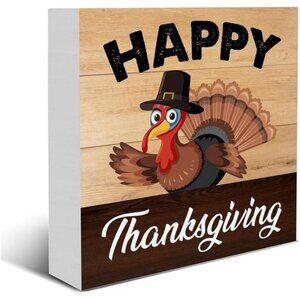 Thanksgiving Decor Happy Thanksgiving Wooden Sign Farmhouse Turkey Decorations